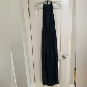 Black Show Me Your Mumu Chiffon Halter Maxi Dress